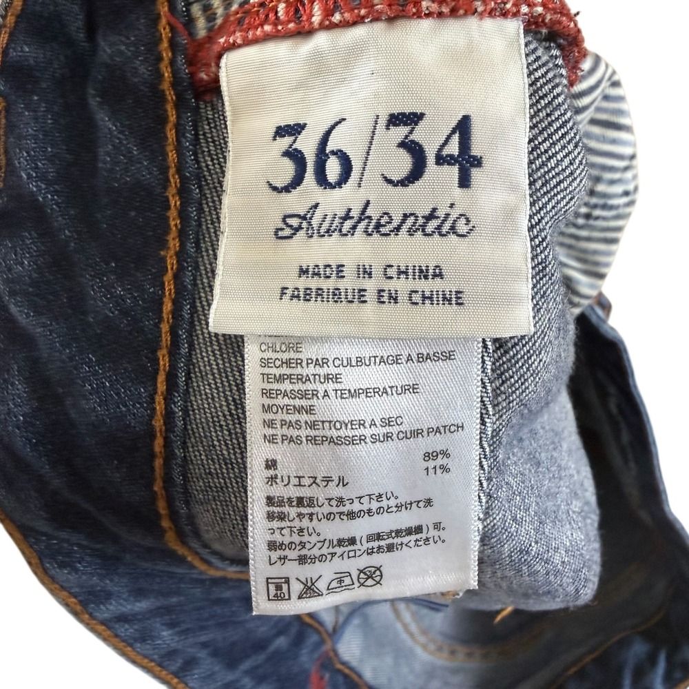 Tommy Bahama Authentic Mens 36x34 Blue Medium Wash Straight Leg Denim Jeans - Picture 3 of 9
